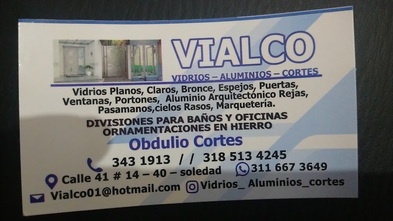 Vialco Vidrios Aluminios y Cortes